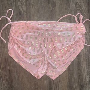 DAUGHTERS CULTURE pink pineapple yoga shorts